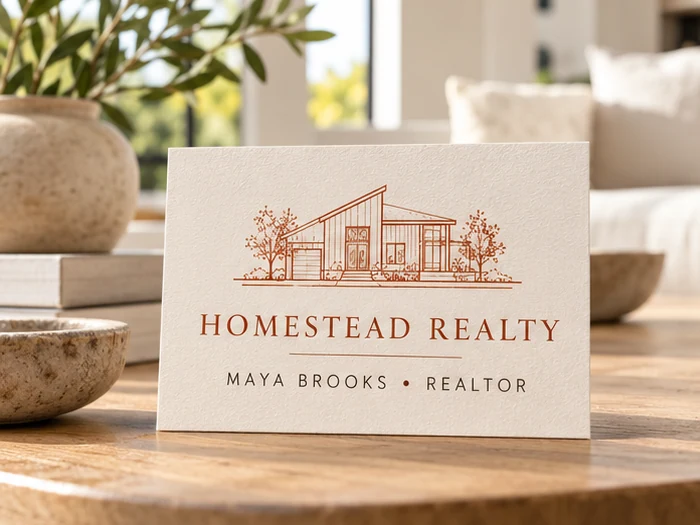 Real estate agents business cards