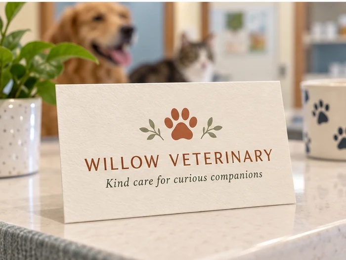 Veterinary clinics business cards