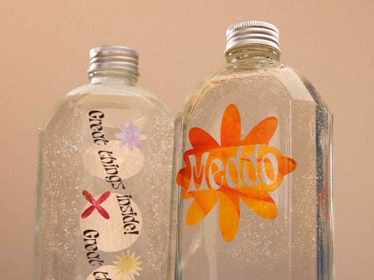 Clear design label ideas