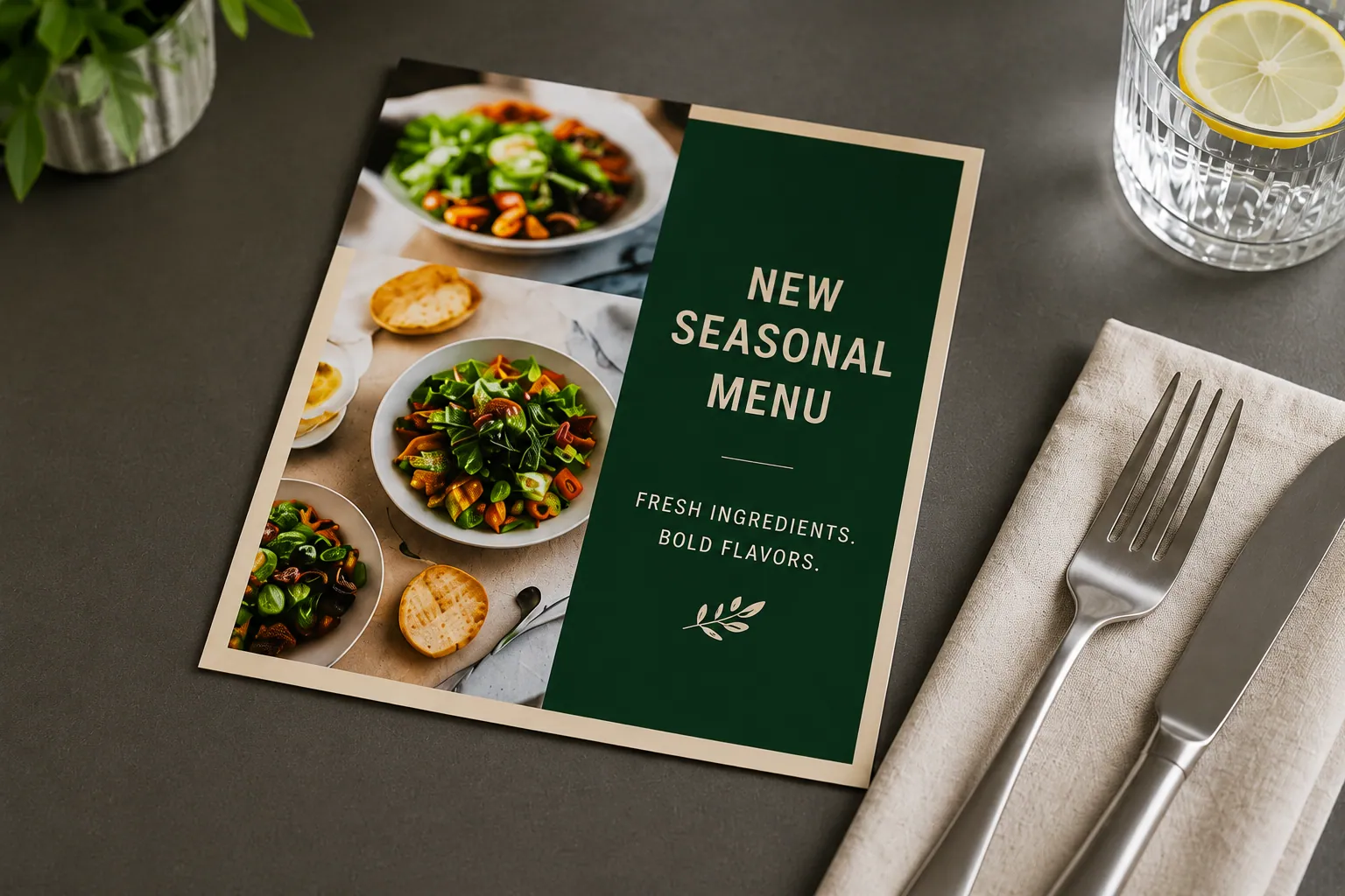 Menu & Service Postcards